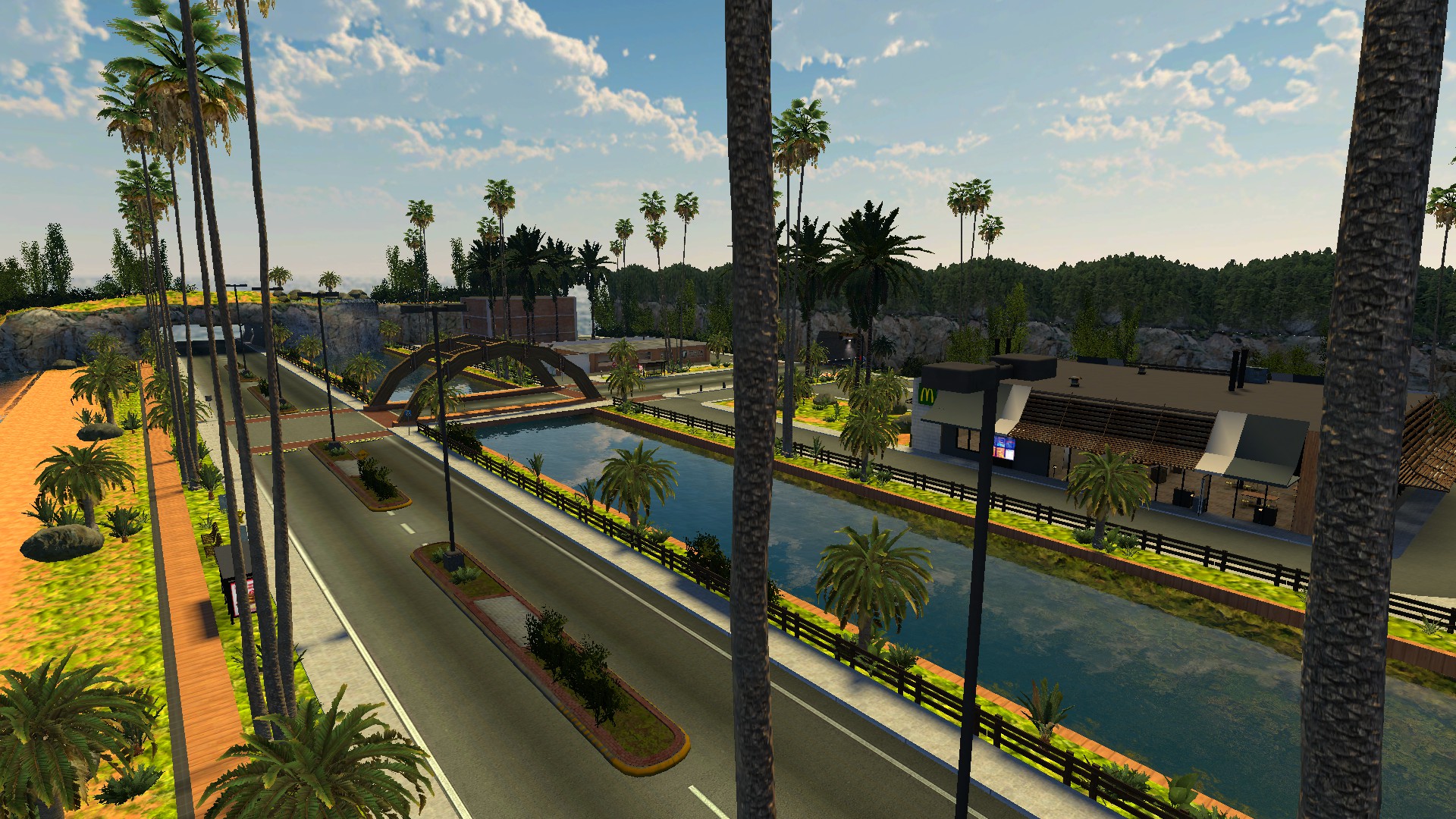 Le canal, le pont et le fast-food